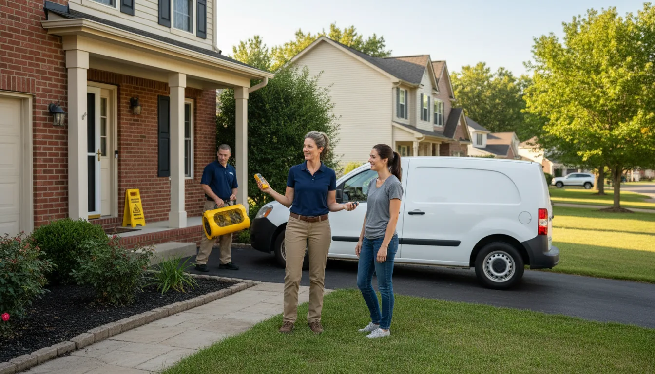 Residential water damage restoration in Braceville, IL